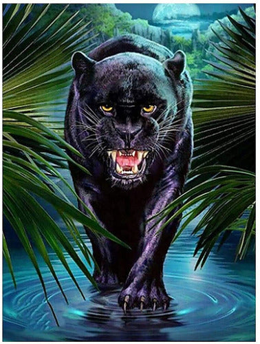 SKRYUIE 5D DIY Diamond Painting Kit Black Panther 30x40cm 0