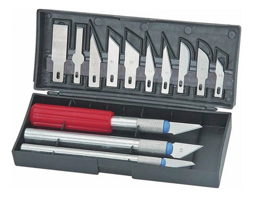 13-Piece Interchangeable Blade Cutter Set - Bisturi Type 3