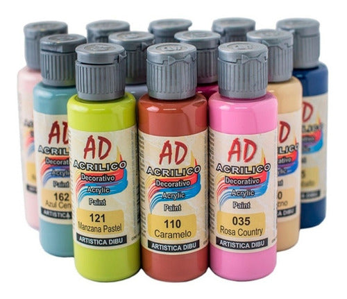 Set Pintura Acrílica Artística Dibu Ad 60ml Pack 24 Unidades 0