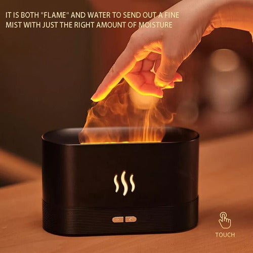 Rechargeable USB 180ml Ultrasonic Flame Effect Humidifier 6