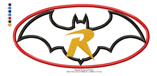 Elma Matrizes Matriz Para Bordados Maquina Batman Y Robin Logo 4233 6