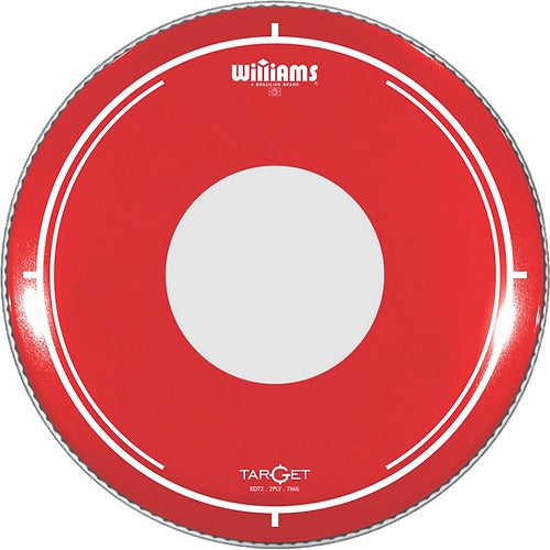 Williams 12" Double Hydraulic Red Target Dot Drum Head 0