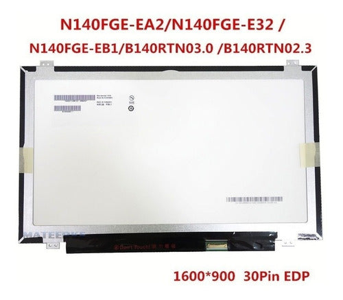RCA C44C2500 LED 14 Slim 30 Pin Notebook Screen 2