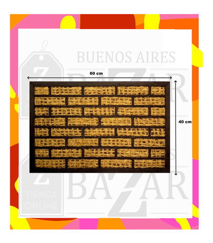 Buenos Aires Bazar Entry Coir Doormat with Rubber Backing 98