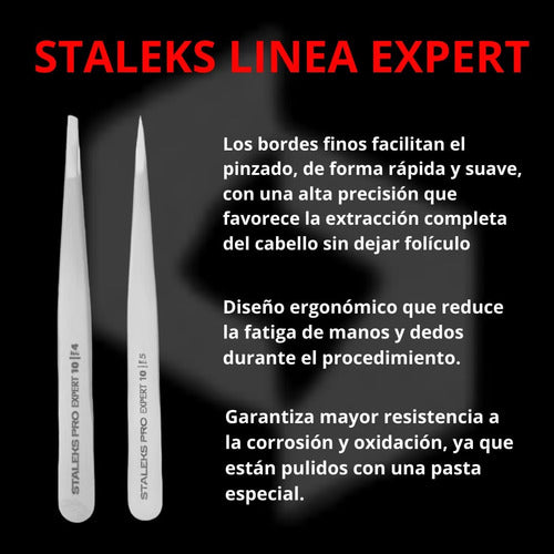 Staleks Pro Expert Eyebrow Tweezers Kit 10/2 and 10/5 5