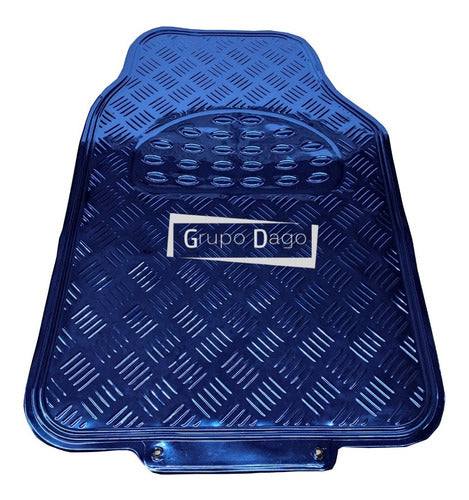 Grupo Dago Sports Aluminum Pedal Set + Tuning Floor Mats + Leather Steering Wheel Cover + Seat Belt Cover Set 17