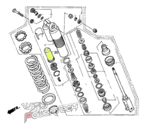 Honda Bladder Goma Garrafa Monoshock CRF 250 04-09 / CRF 450 02-08 2