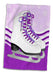 3D Rose Purple Ice Skates In Hand Snowflake Background Sports Towel 0