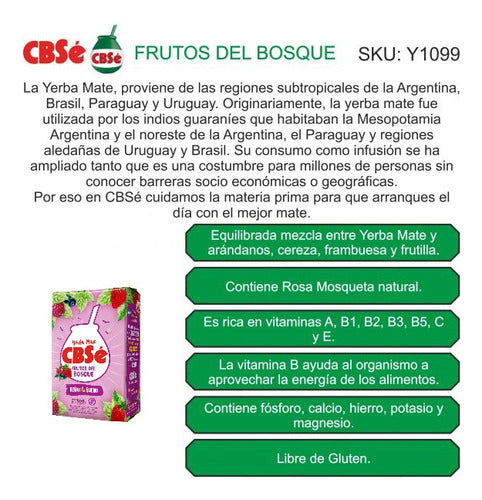 CBSé Yerba Frutos del Bosque 500 Gr X 12 Unidades 1