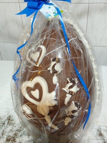 Handcrafted 3 Kg Easter Egg N° 30 Premium Chocolate 1