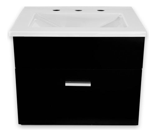 GarageNordico Mueble Colgante Negro O Blanco + Bacha Acrílico 50x40x38 2