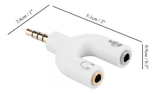 Hipercom SRL 3.5mm to 2 Jack Microphone Headphone Adapter 3