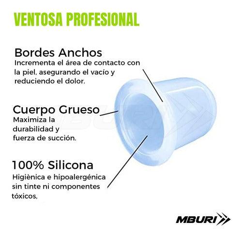 Ventosa  Cuerpo Celulitis + Ventosas Faciales Silicona China 7