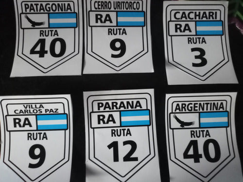 Argentina and Bordering Countries Roadmap Vinyl Sticker, 12x9CM 4