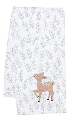 Bedtime Originals Deer Park Baby Blanket, Blanco 0