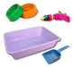 Cat Sanitary Kit Tray + Scoop + 2 Bowls + Toy 6