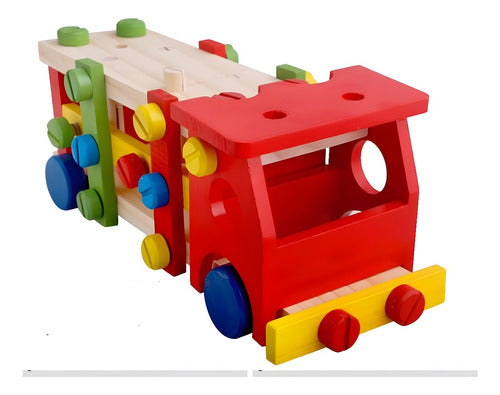 Generic Wooden Educational Truck Toy – Removable and Buildable 1