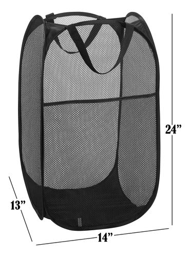 Cesto De Malla Para Ropa Sucia Plegable De14 Pulgadas X 24 P 1