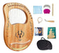 KASVER URUGUAY Lyre Harp, 16 Cuerdas Caoba Madera Maciza Cuerda De Metal In 0