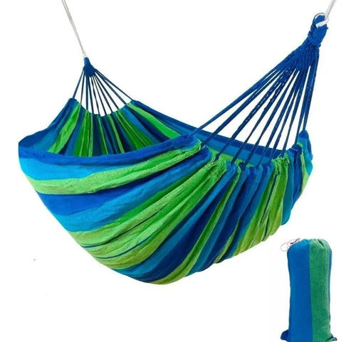 Durable Paraguayan Hammock for Camping and Garden with Bag 11