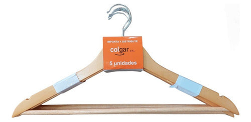 Colgar srl Percha Madera Barnizada - Primera Calidad - 25 Unidades 0