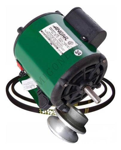 Angar Motor Para Hormigoneras Trompitos 500W + Polea + Correa A 30 0