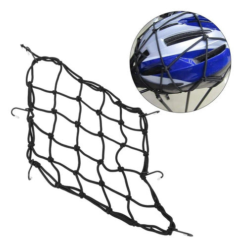 Everest Elastic Net with Hooks for Securing Luggage/Helmet 30x30cm 6