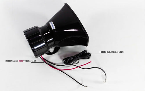 SolarLine Megaphone Siren 12 Volts 100 Watts 7 Sounds Alarms 3