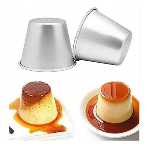 Almandoz Molde Flan Volcan De Chocolate Aluminio Flancito X 10 2