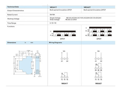 Electroimporta Multifunction Timer Relay DIN Rail 1