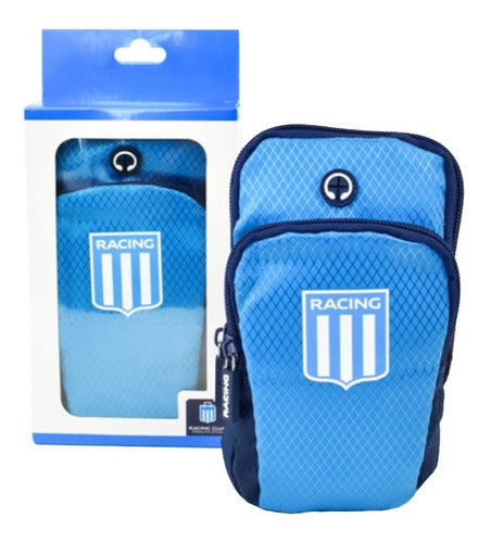 Brazalete Deportivo Porta Celular Racing Club Oficial 0