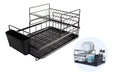 Vonne Two-Tier Dish Rack with Cutlery Holder and Tray - Black 0