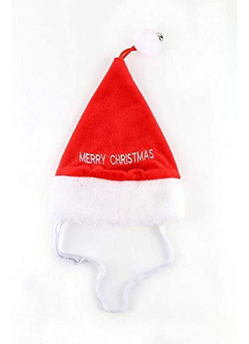 Midlee Feliz Navidad Jingle Bell Perro Santa Hat 0