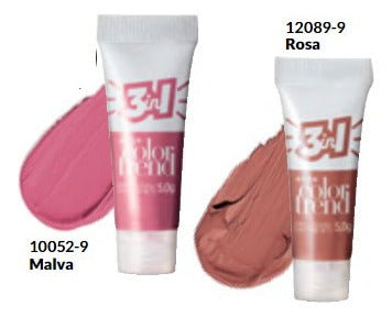 Avon Color Trend 3 En 1 Labial Rubor Y Sombra En Crema 3