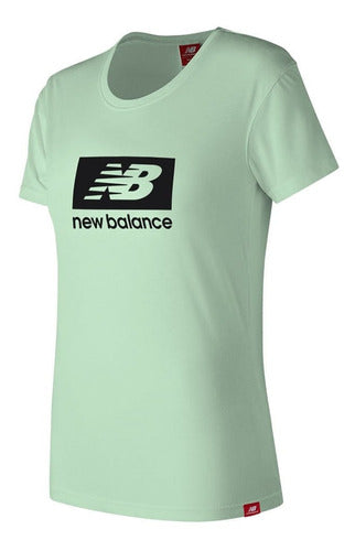 New Balance Women's Essentials Athletic Green T-Shirt 2