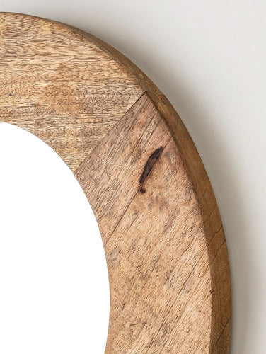 Tiendas Landmark Round Mirror With Natural Wood 40 Cm 1