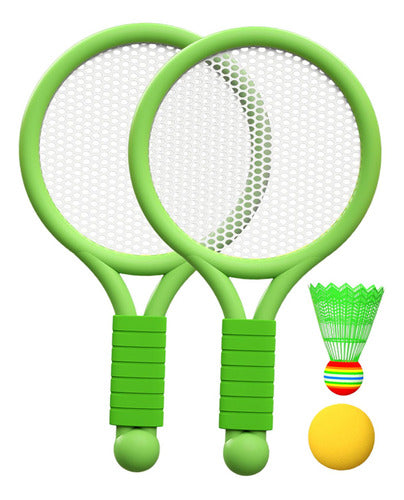 Conjunto De Raquetes De Badminton Infantil Para Verde 0