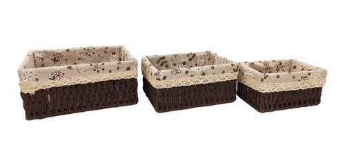 Sheshu Home Rattan Baskets Set of 3 Units M1 Premium 0