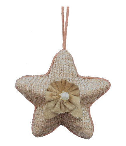 Manzana Cotillon Decoracion Navideña Navidad Colgante Estrella Con Perla 0