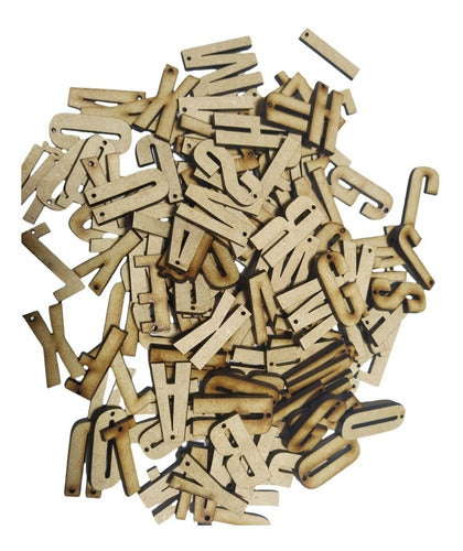 150 Letras Mdf Fibrofacil 6cm Perforacion Llavero Souvenirs 0