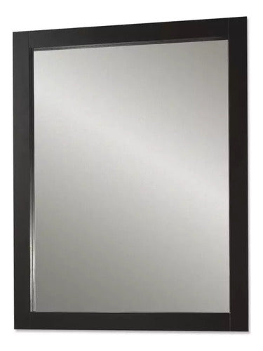 Amube Mediterranean Mirror in White and Wenge 56x72cm 1