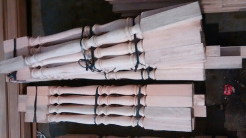 MADERAFED Balustre Madera Eucaliptus Todo Para Escalera 3