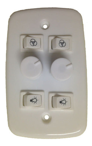 Controle Para 2 Ventiladores De Teto 4x2 Bivolt 2 Interrupt 3