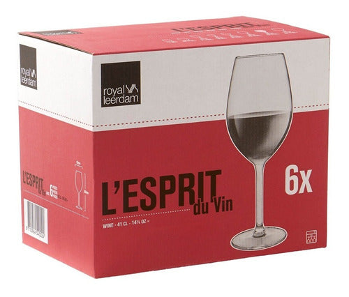 Royal Leerdam Spirit Du Vin 41 Cl - Set of 6 Tall Wine Glasses 2