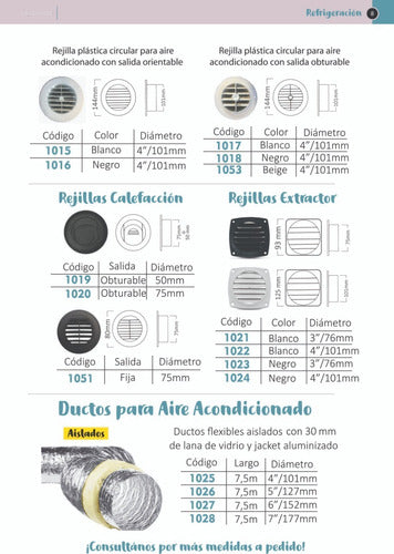 Rejilla Para Aire Acondicionado Salida Obturable 4   Náutica 1