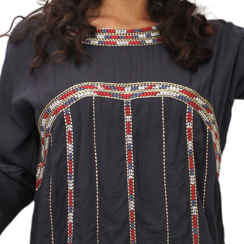 Passport Blusa Bordado Talle Grande Importado India 1