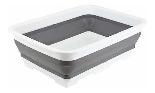 Home Basics Foldable Silicone and Plastic Tray 1