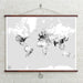 World Map Planisphere Routes 80cm x 61cm 2