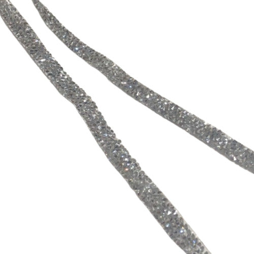 10 Meters Silver Thermoadhesive Crystal-like Rhinestone Strip 1cm Applique X 10 Metres 0