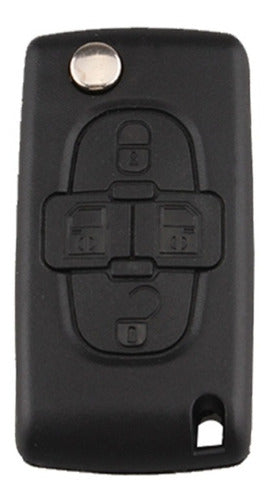 Peugeot 807 4-Button Remote Key Fob Shell Case 0
